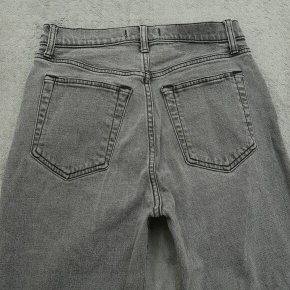 Abercrombie & Fitch Jeans Women's 6L Gray High-Rise Ankle Straight 28" Inseam - Picture 13 of 16